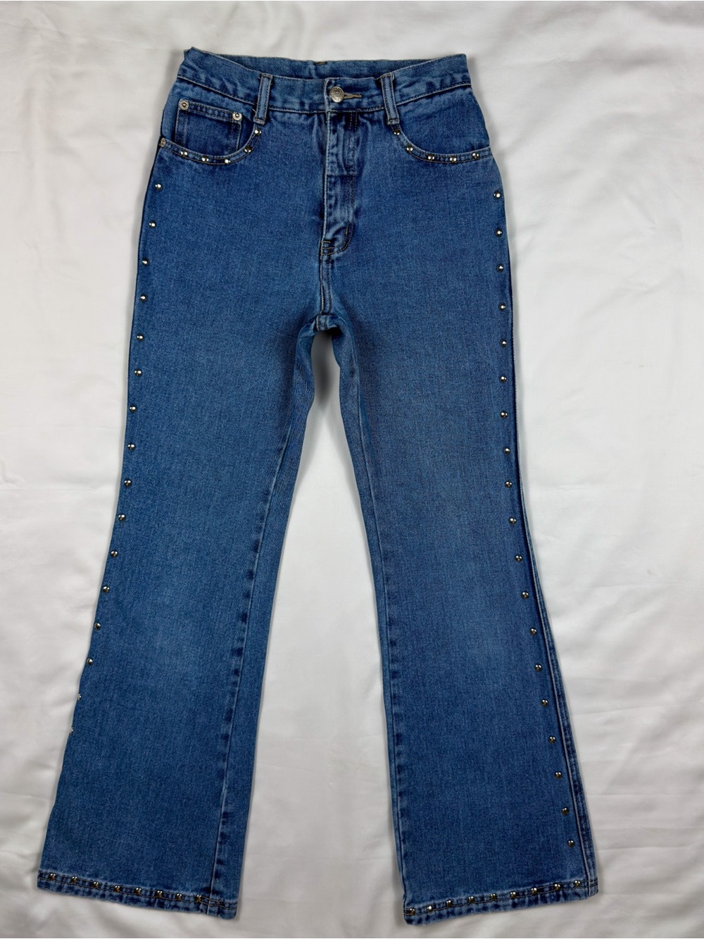 Vintage Y2K Arizona Studded Flare Jeans - Picture 4 of 8